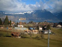 Швейцария- вид из окна поезда